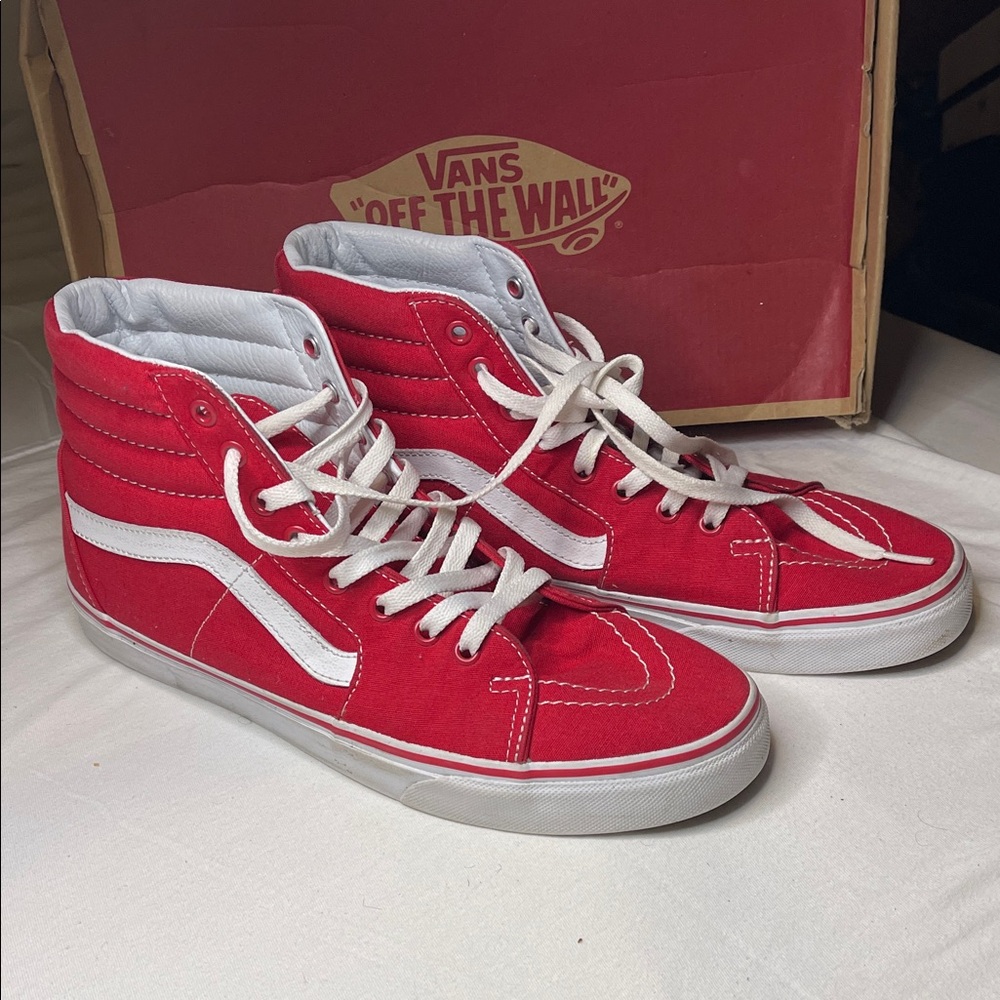 Vans High-Tops Red and White